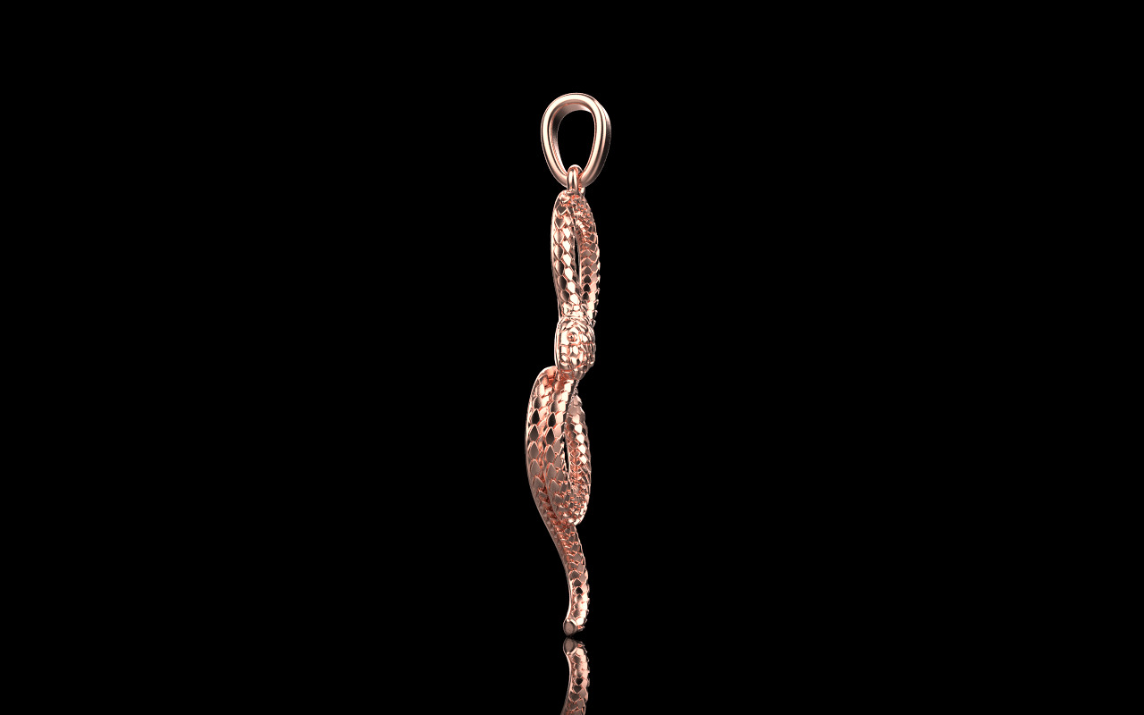 lightweight eternity snake pendant model 964 3D print model_22