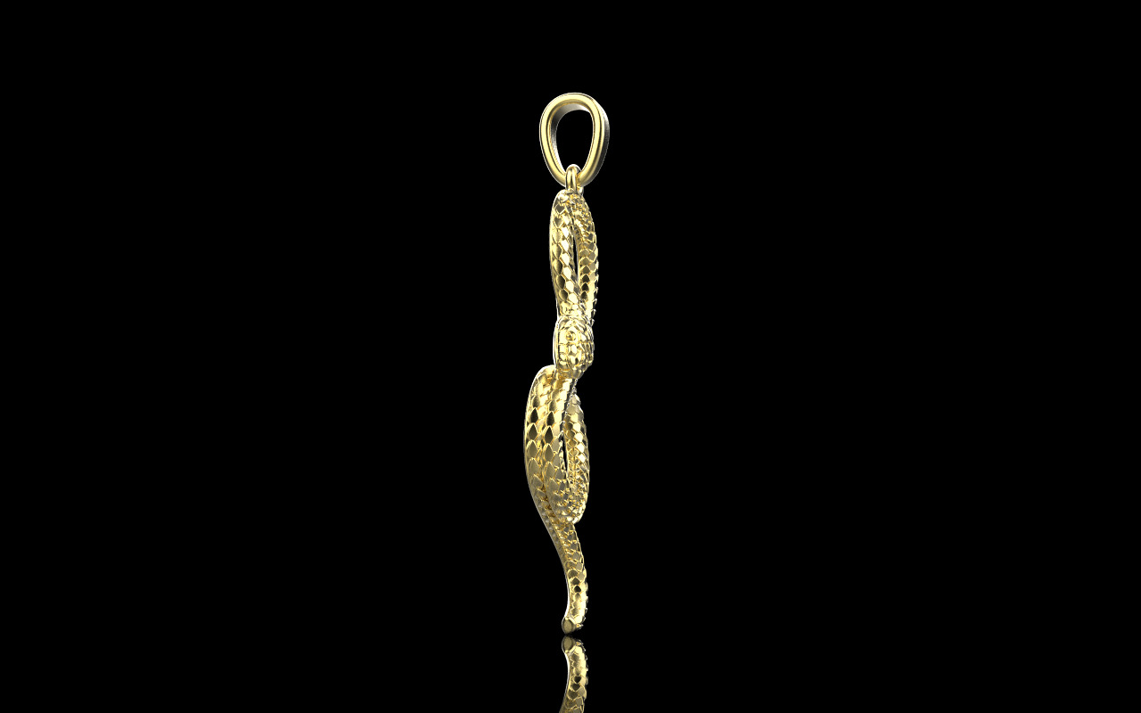lightweight eternity snake pendant model 964 3D print model_20