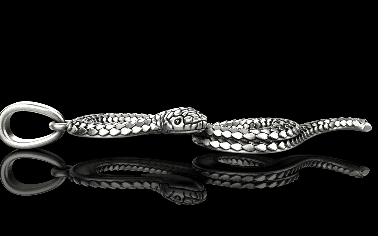 lightweight eternity snake pendant model 964 3D print model_13