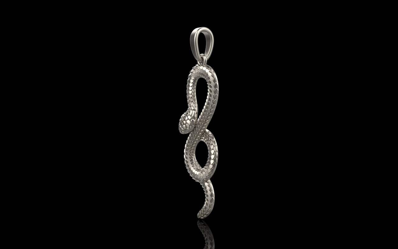 lightweight eternity snake pendant model 964 3D print model_37
