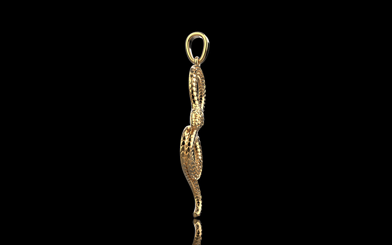lightweight eternity snake pendant model 964 3D print model_21