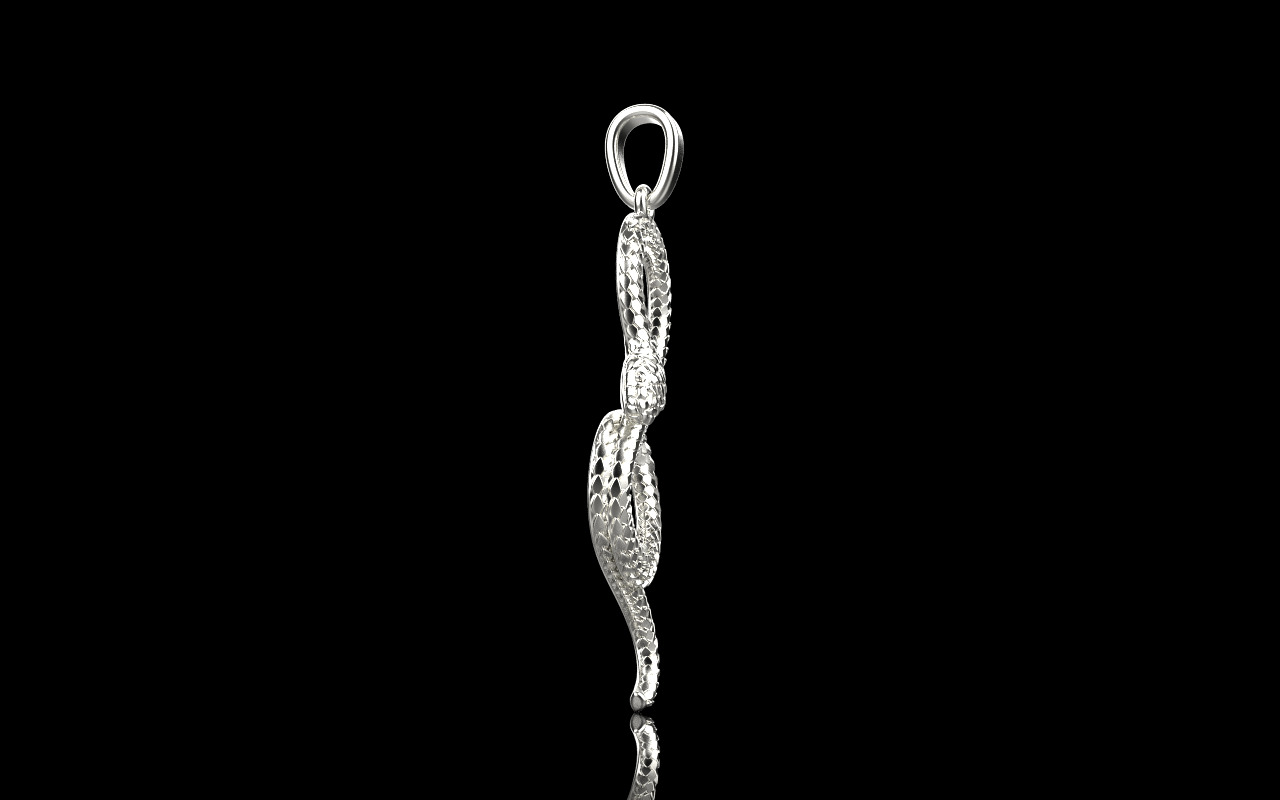 lightweight eternity snake pendant model 964 3D print model_24