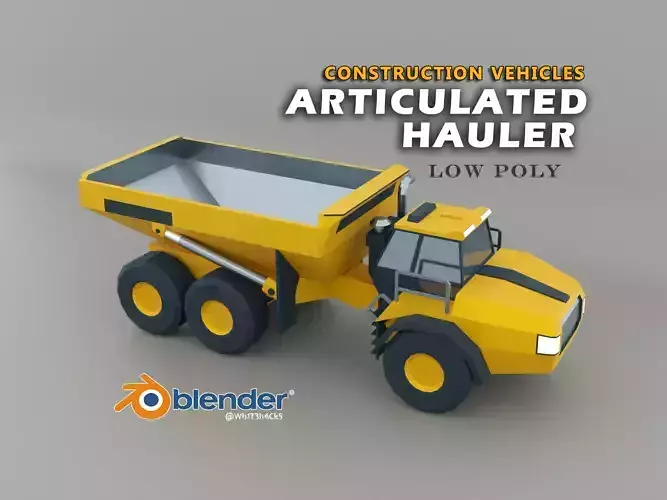 Articulated Hauler Heavy Vehicle Low-poly 3D model
