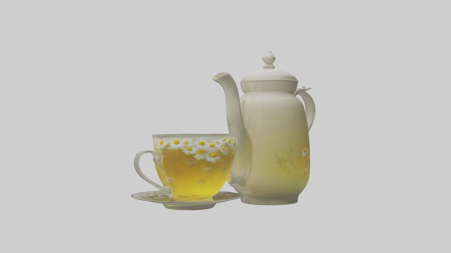 Chamomile tea model 3D model_1