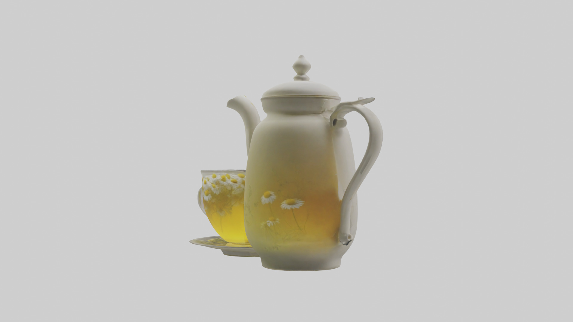 Chamomile tea model 3D model_2