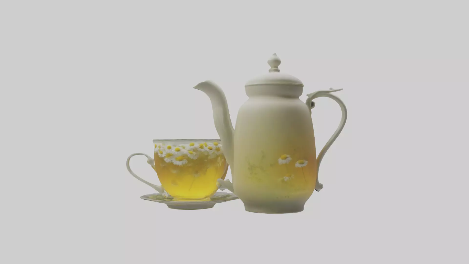 Chamomile tea model 3D model_0