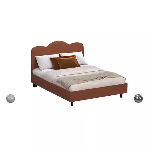 Threshold Twin Lizzie Bed in Textured Linen Zuma Terracotta