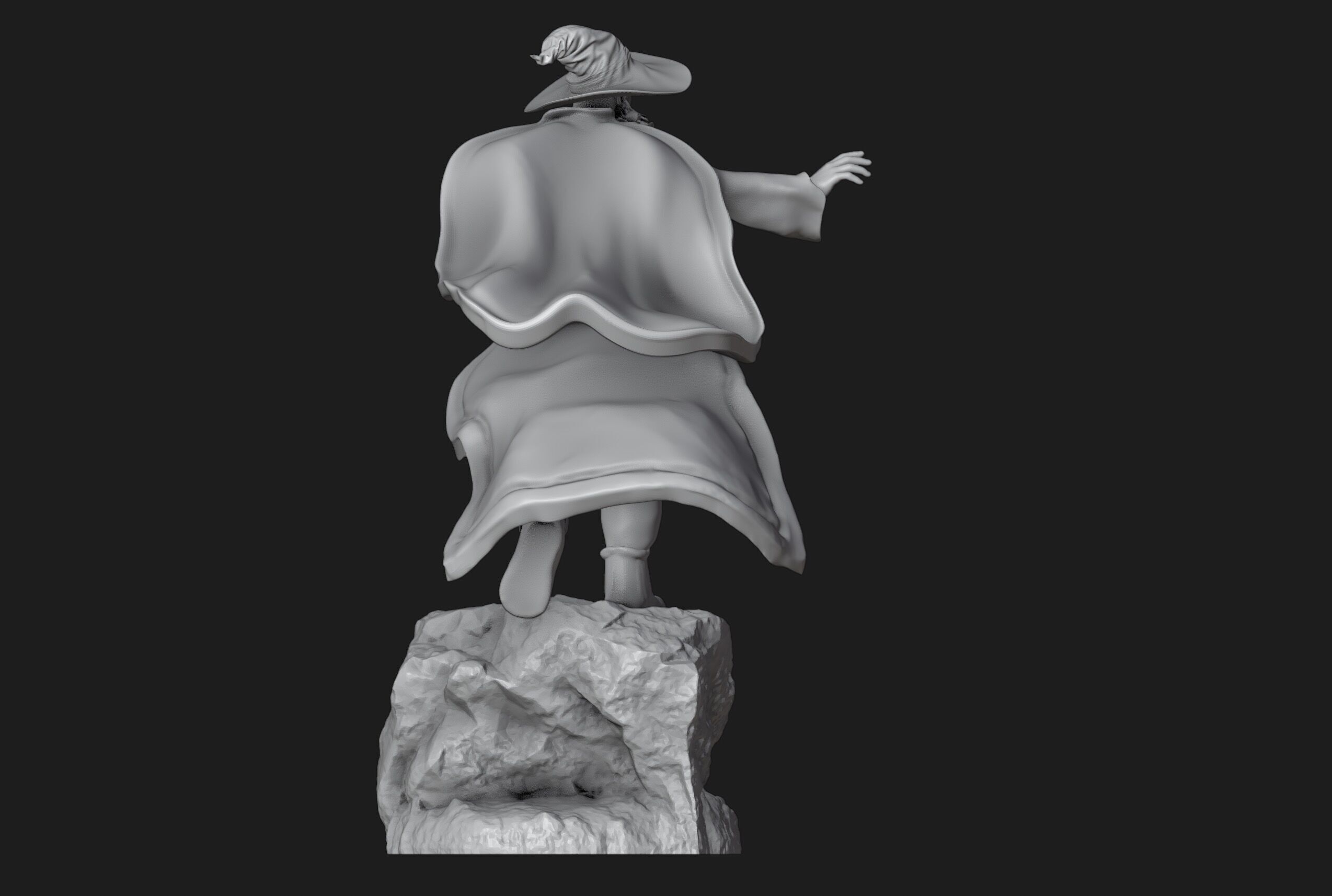 Wizard Running with a Magical Egg 3D print model_5