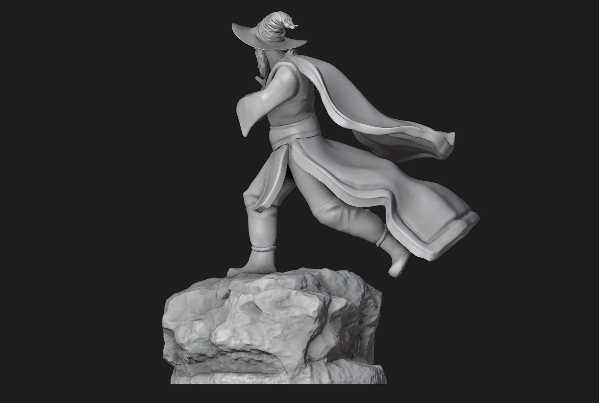 Wizard Running with a Magical Egg 3D print model_6