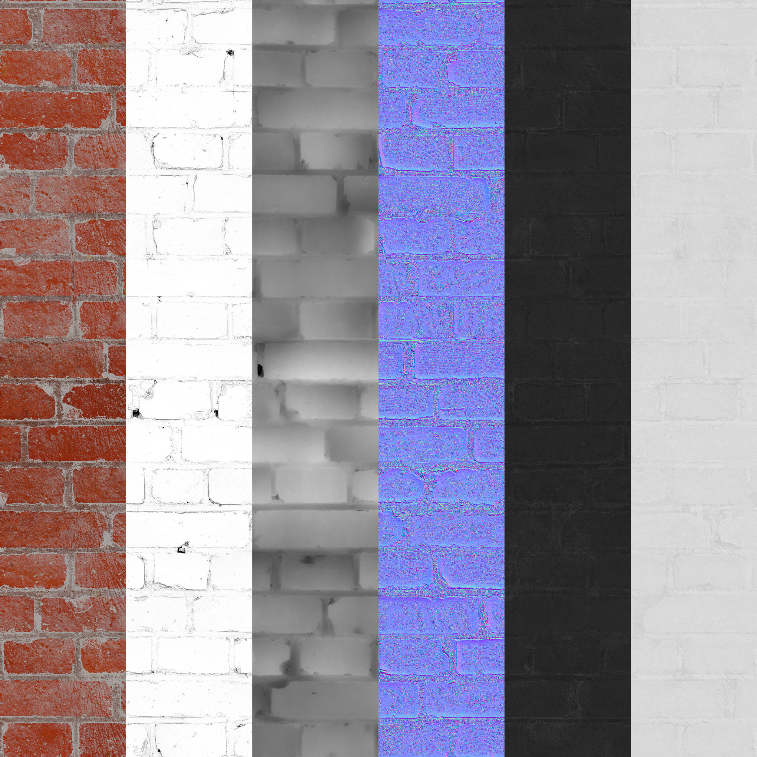 Brick 17 pbr 4k png seamless 4k Texture_6