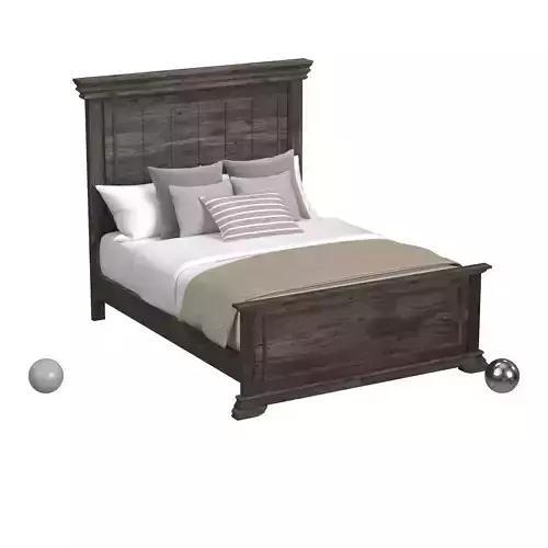 Park Ridge Queen Panel Bed In Charcoal
