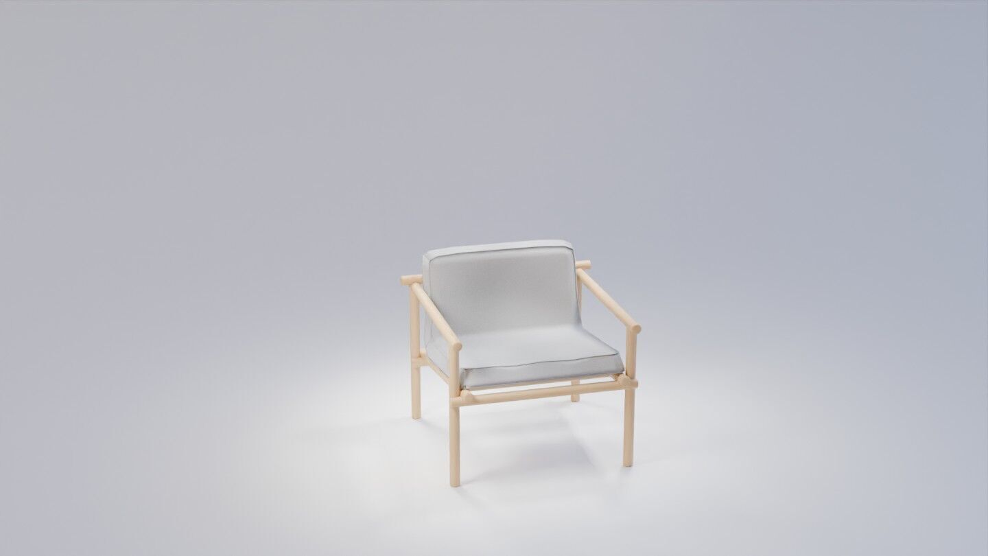 Chair and Stool 3D Model Pack Realistic and Optimized Assets Low-poly 3D model_13