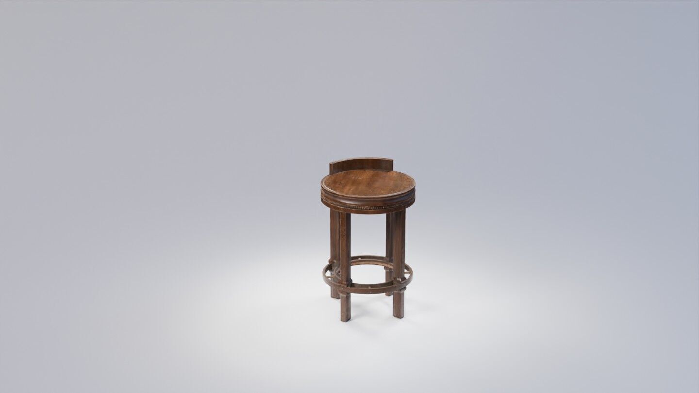 Chair and Stool 3D Model Pack Realistic and Optimized Assets Low-poly 3D model_22