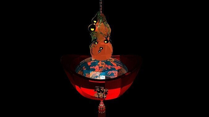 Chinese red lantern  3D model