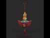 Chinese red lantern  3D model_1