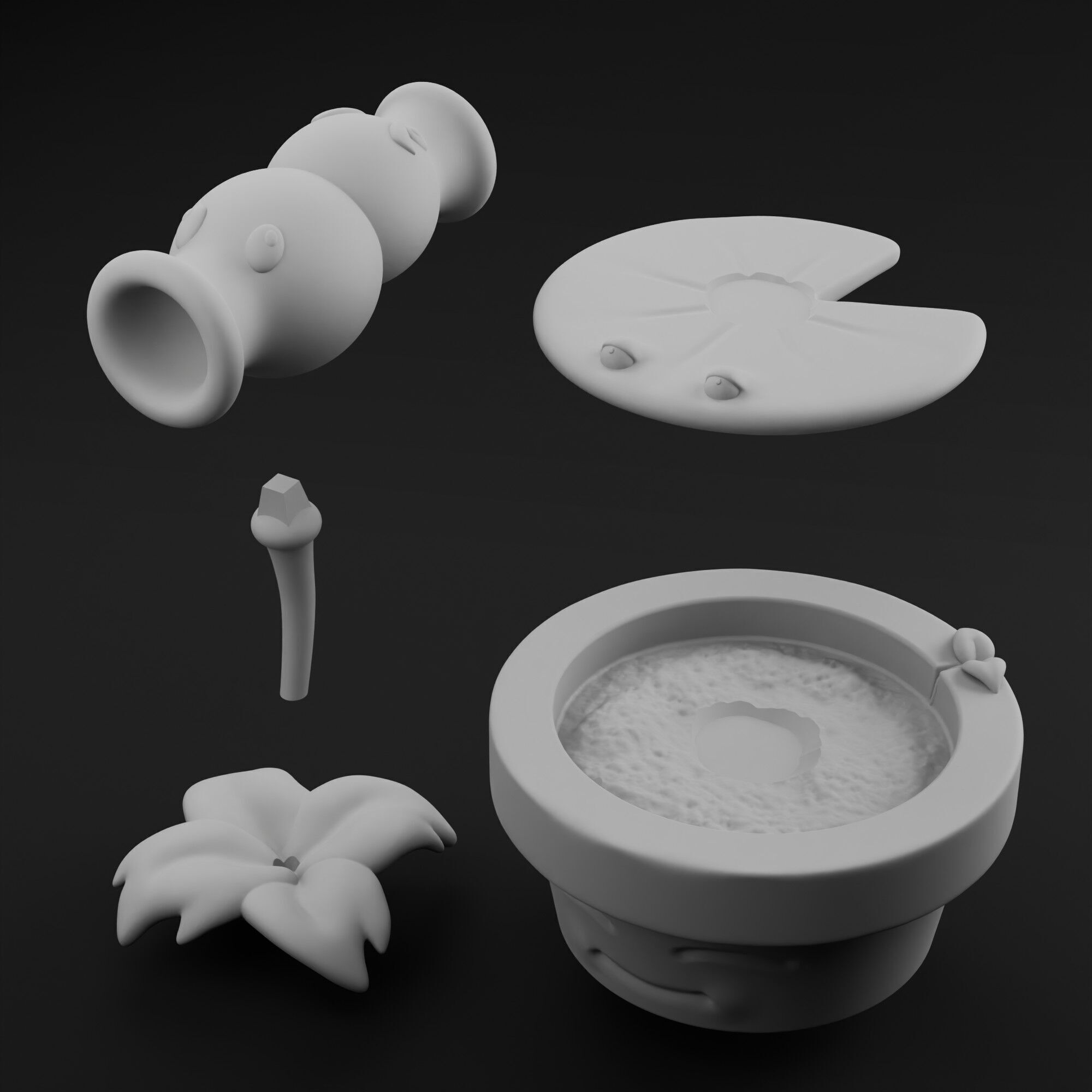 SplitPea Plants vs Zombies 3D print model_4