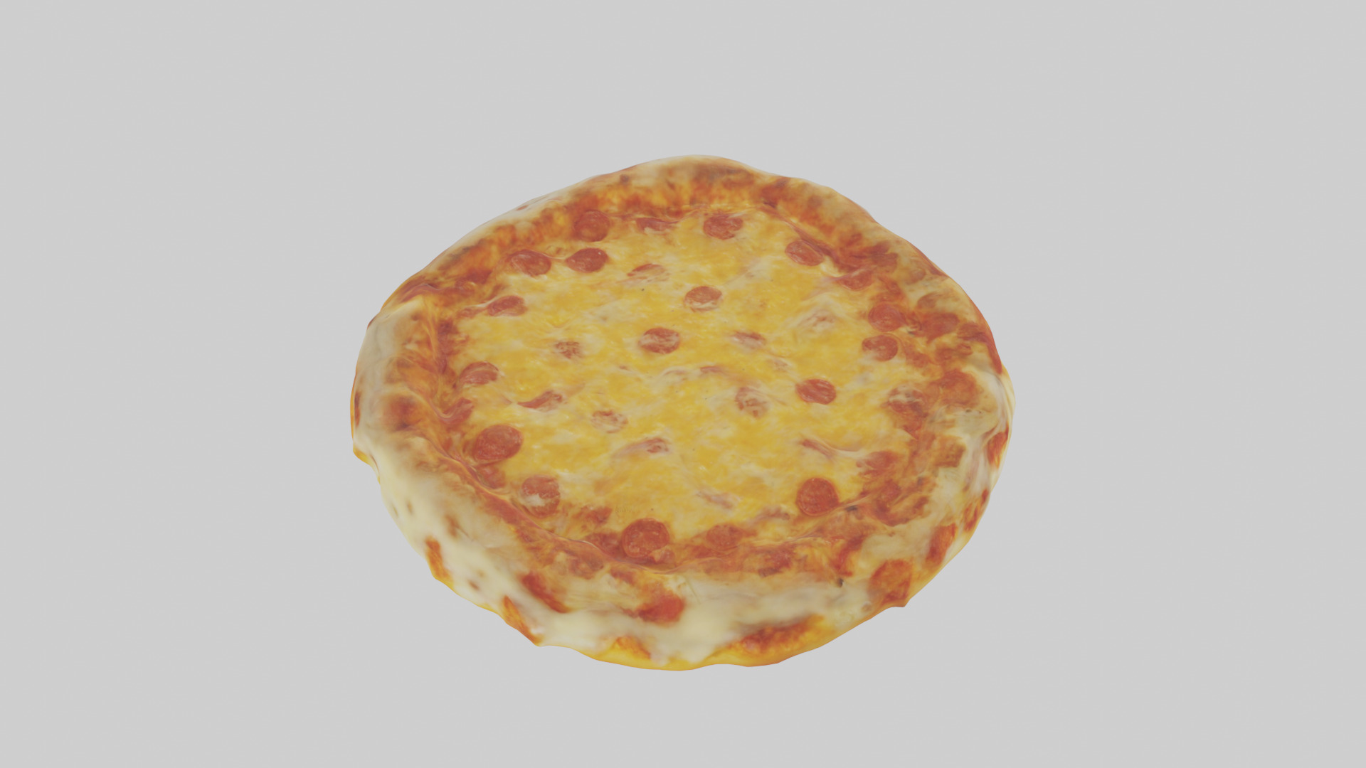 Cheese pizza model 3D model_15