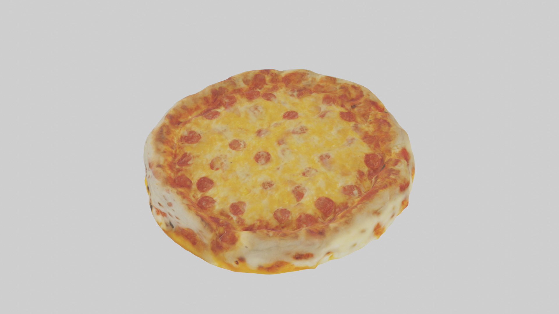 Cheese pizza model 3D model_17
