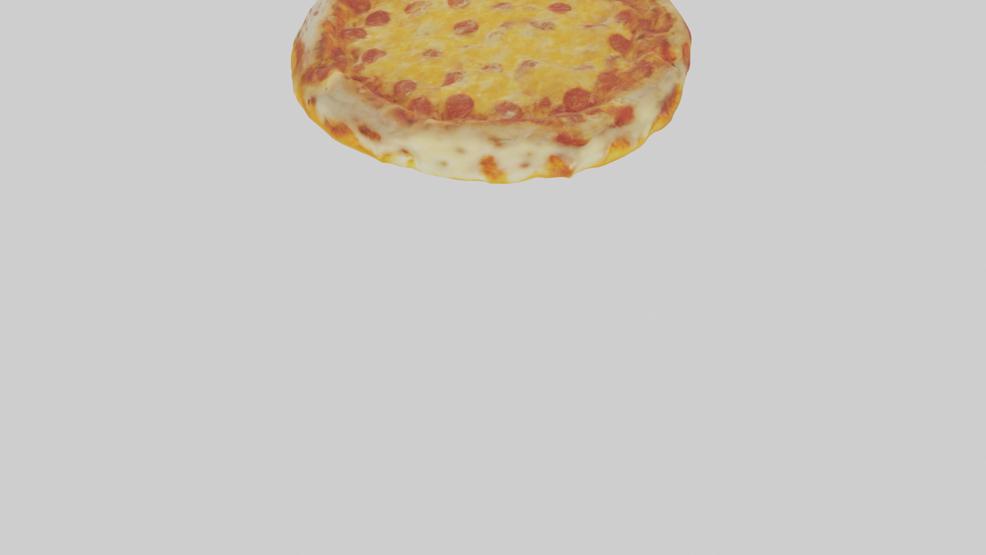 Cheese pizza model 3D model_3