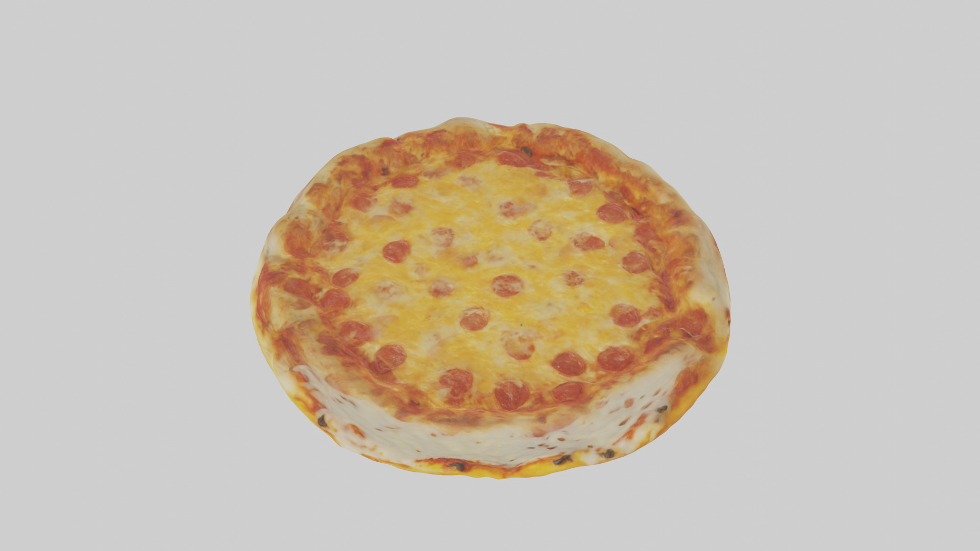 Cheese pizza model 3D model_16