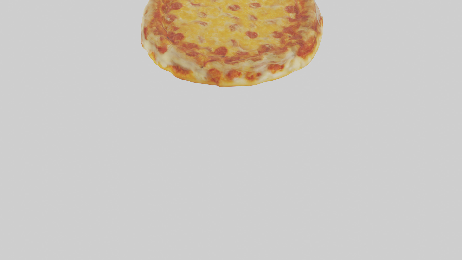 Cheese pizza model 3D model_4
