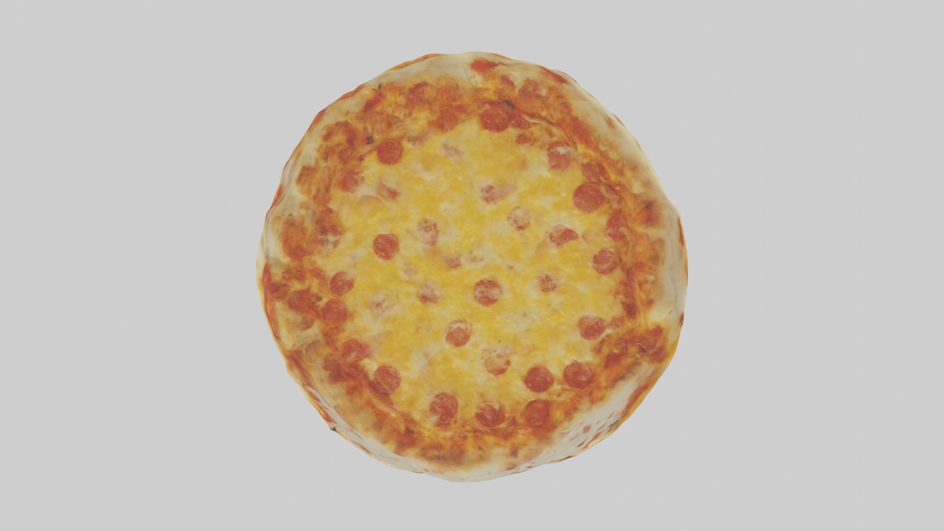 Cheese pizza model 3D model_14