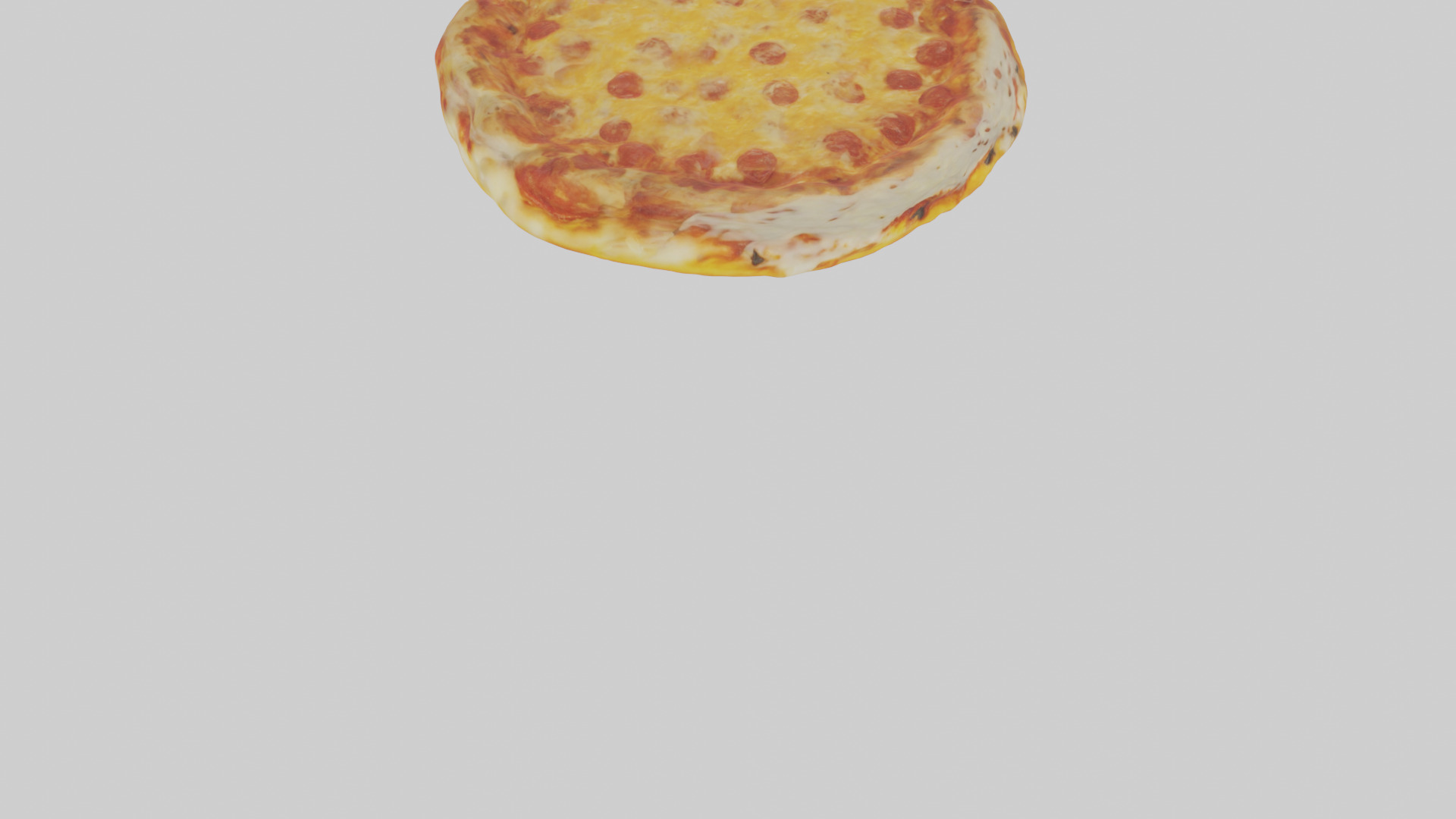 Cheese pizza model 3D model_6