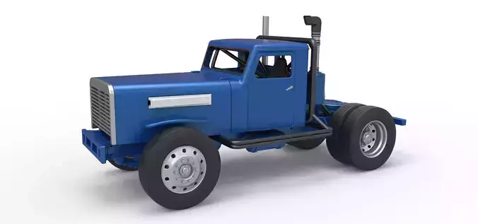 Vintage GATR Racing Semi truck Version 2 Scale 1 to 25 3D print model