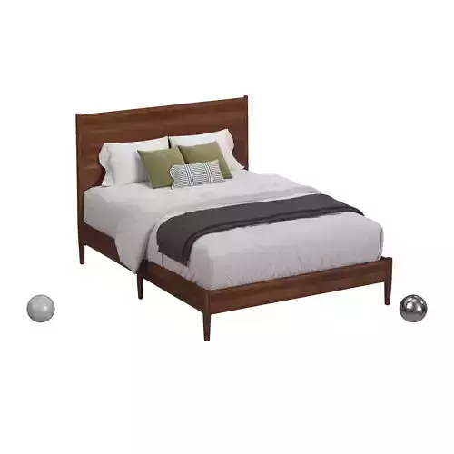 Bettie Queen Bed In Walnut