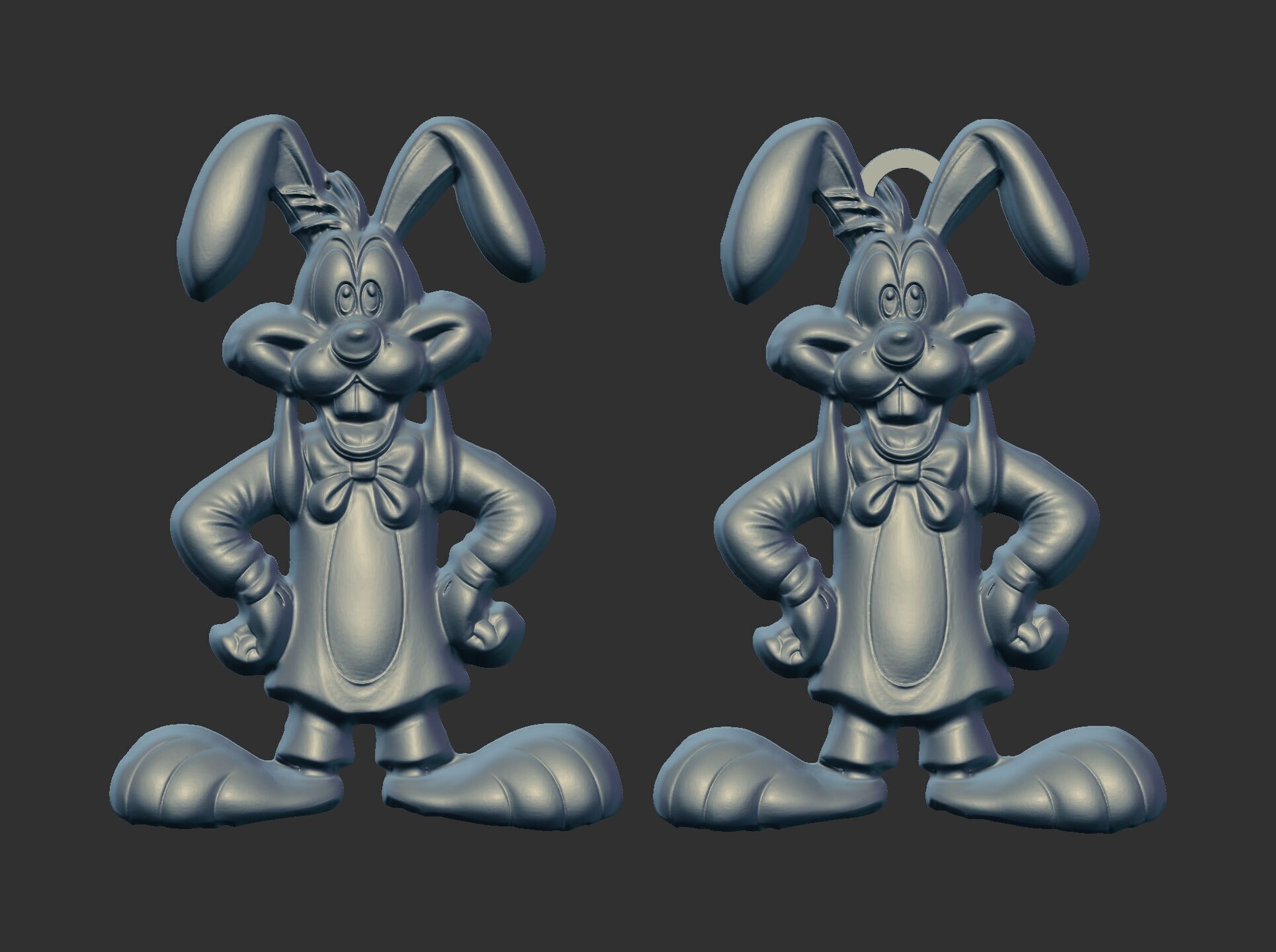 Goofy Bunny Easter Decor STL File for 3D Printing 3D print model_17