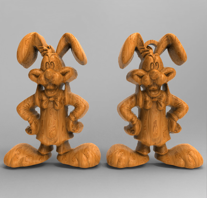 Goofy Bunny Easter Decor STL File for 3D Printing 3D print model_3