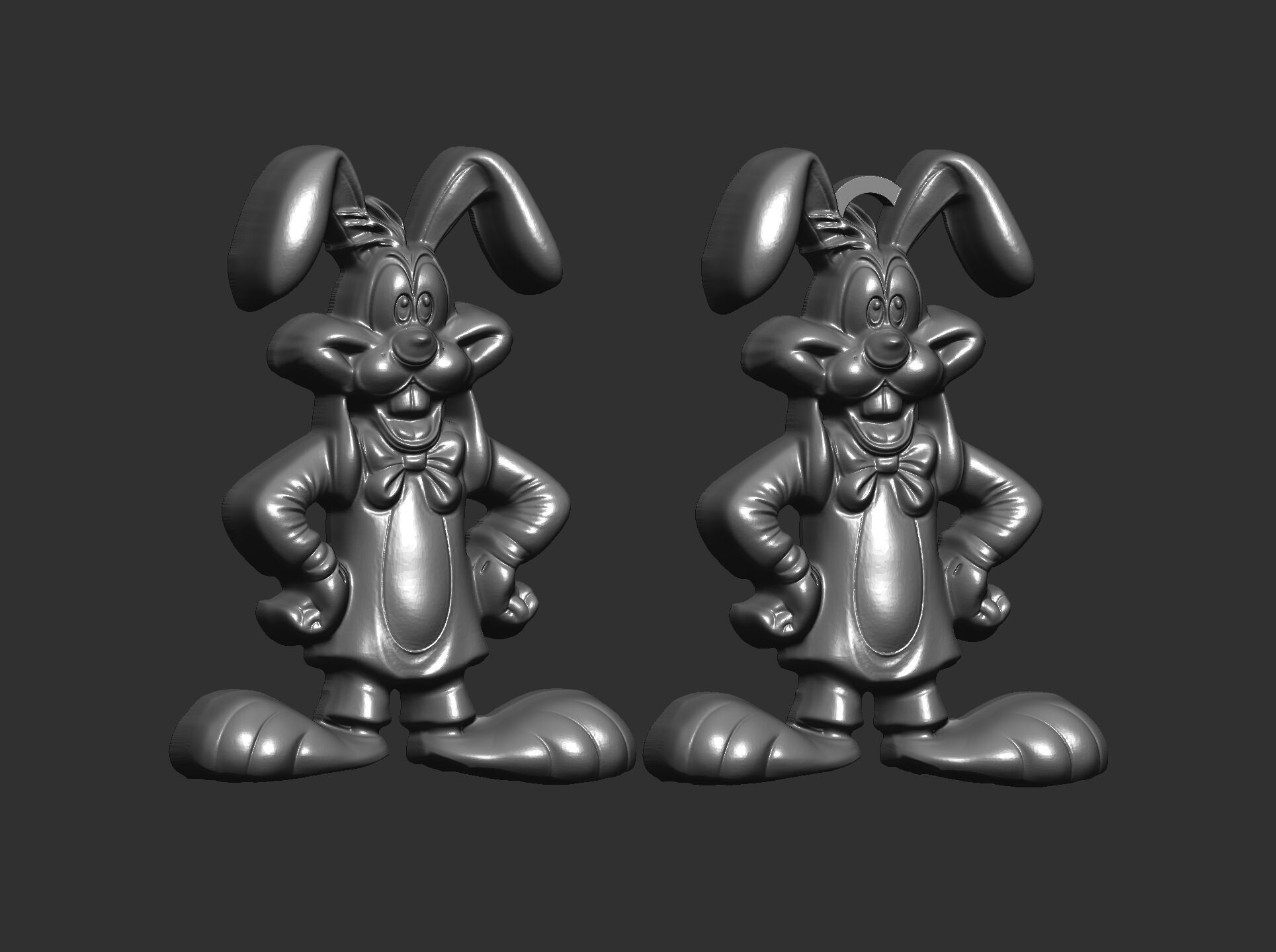 Goofy Bunny Easter Decor STL File for 3D Printing 3D print model_18