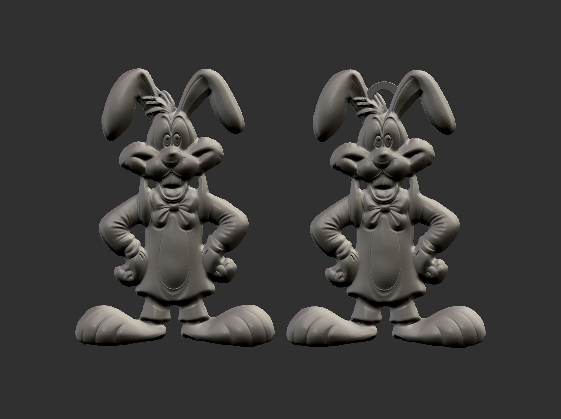 Goofy Bunny Easter Decor STL File for 3D Printing 3D print model_22