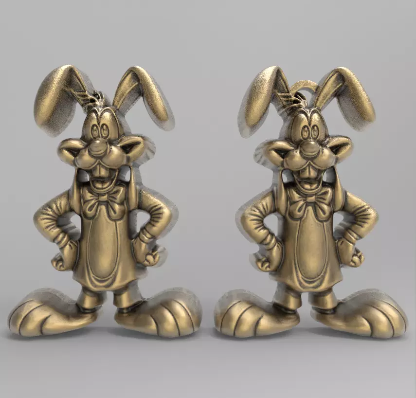 Goofy Bunny Easter Decor STL File for 3D Printing 3D print model_0