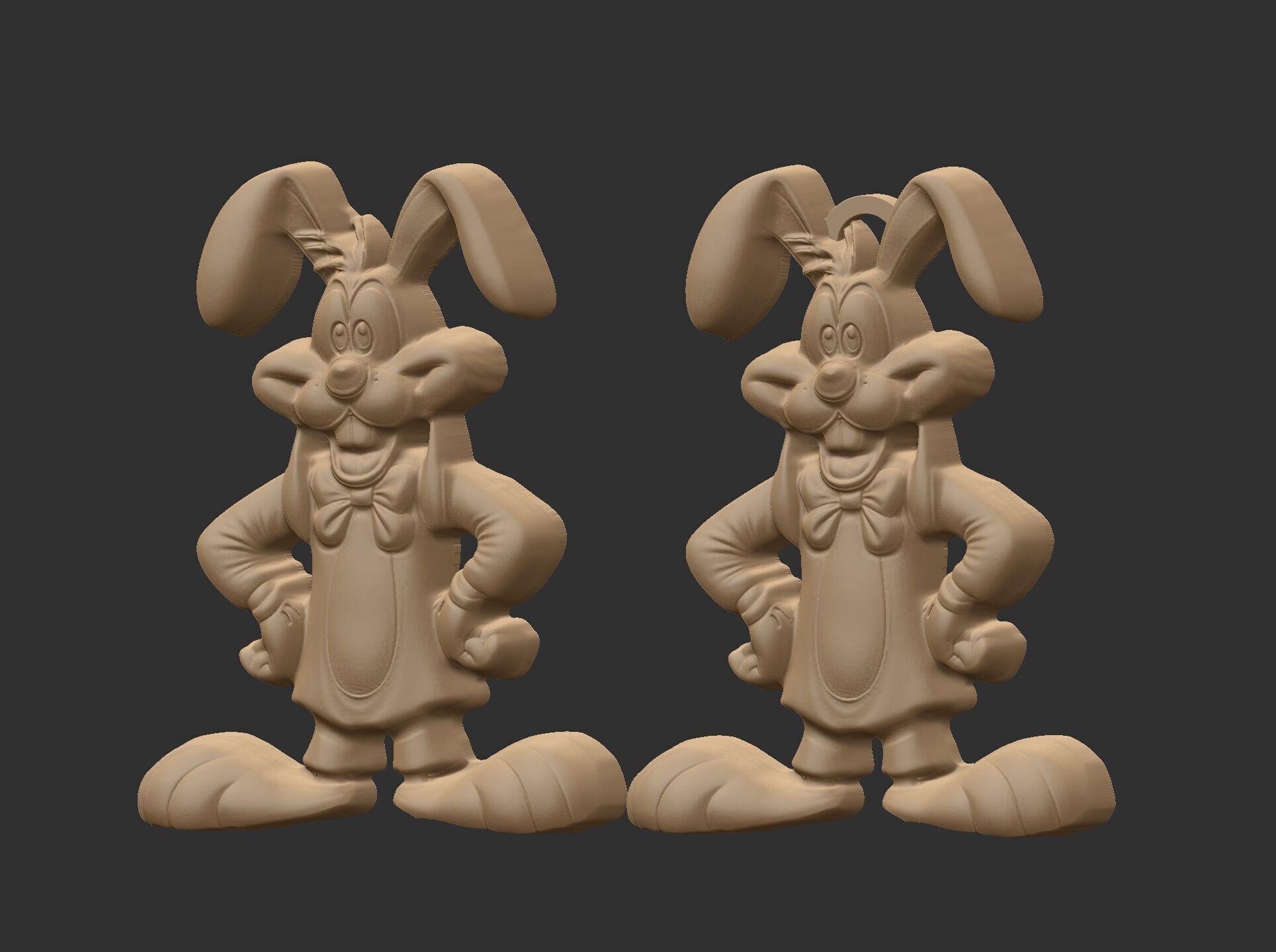 Goofy Bunny Easter Decor STL File for 3D Printing 3D print model_24