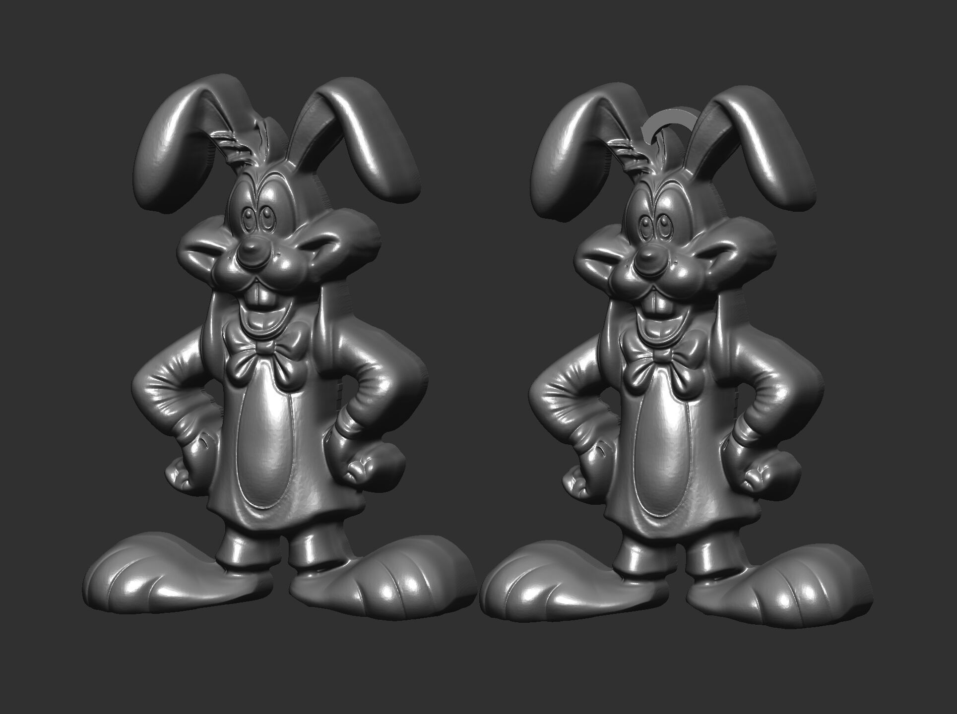 Goofy Bunny Easter Decor STL File for 3D Printing 3D print model_10