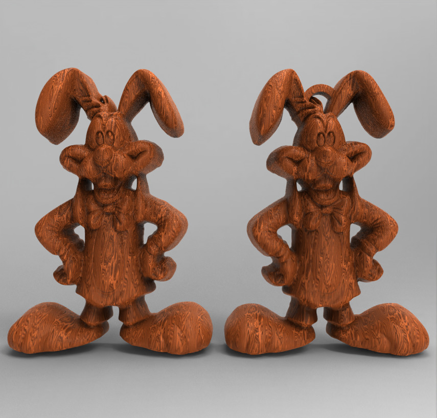 Goofy Bunny Easter Decor STL File for 3D Printing 3D print model_5