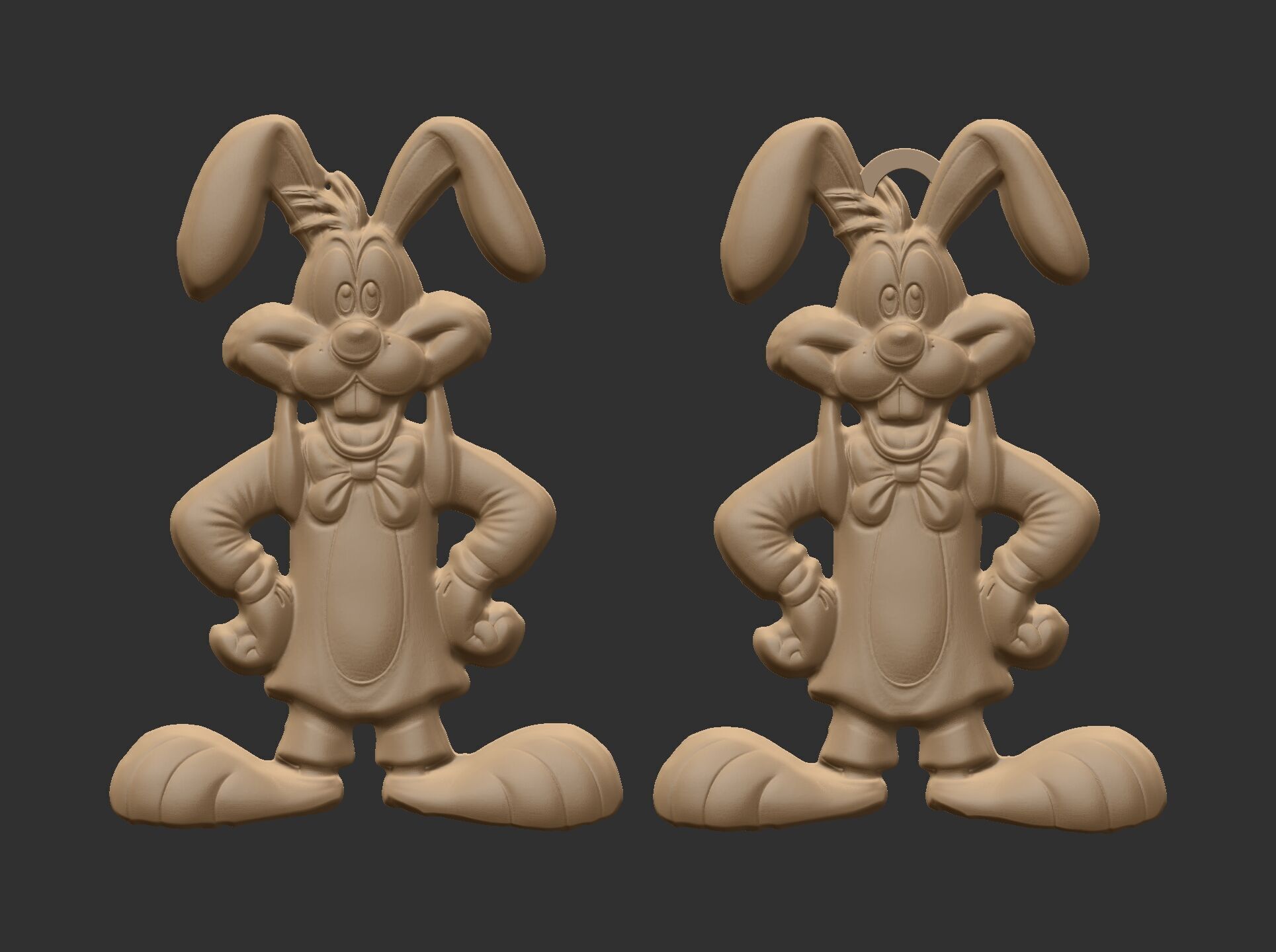 Goofy Bunny Easter Decor STL File for 3D Printing 3D print model_15