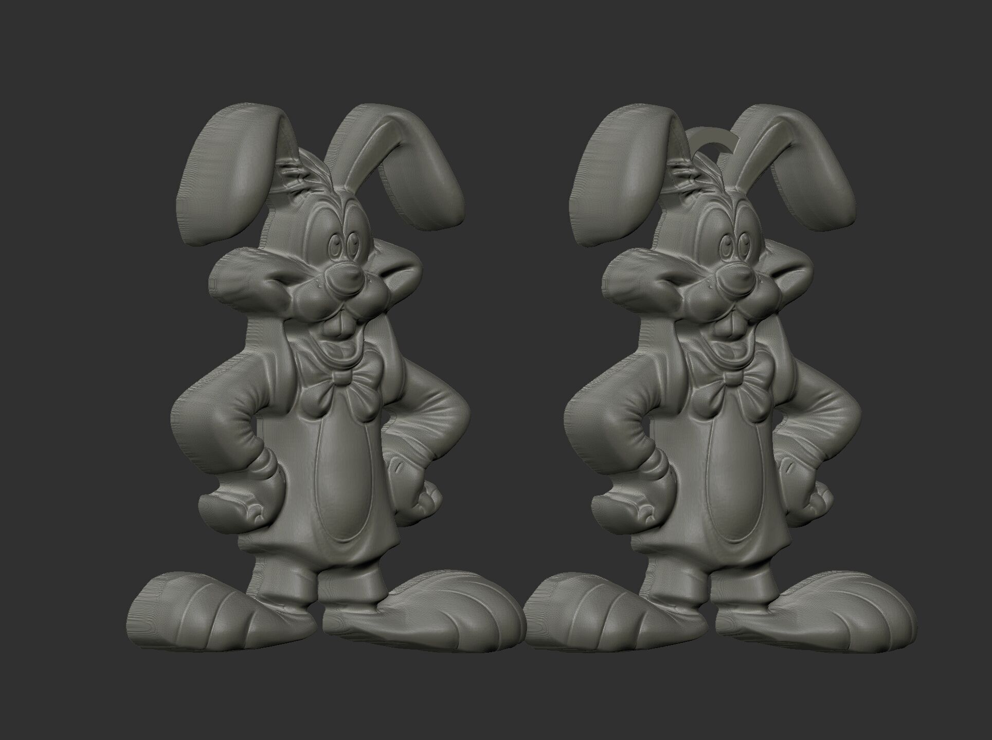 Goofy Bunny Easter Decor STL File for 3D Printing 3D print model_13