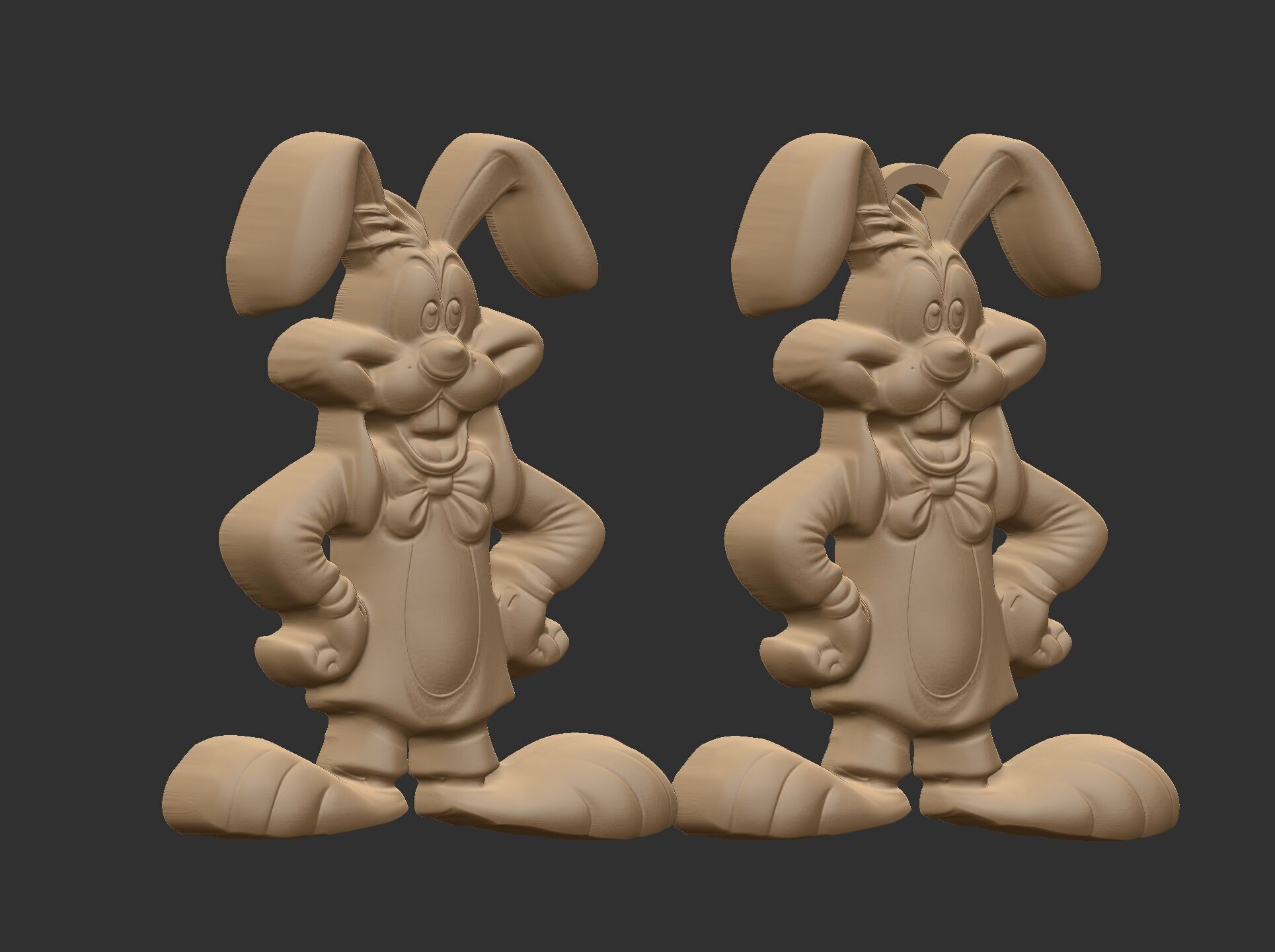 Goofy Bunny Easter Decor STL File for 3D Printing 3D print model_14