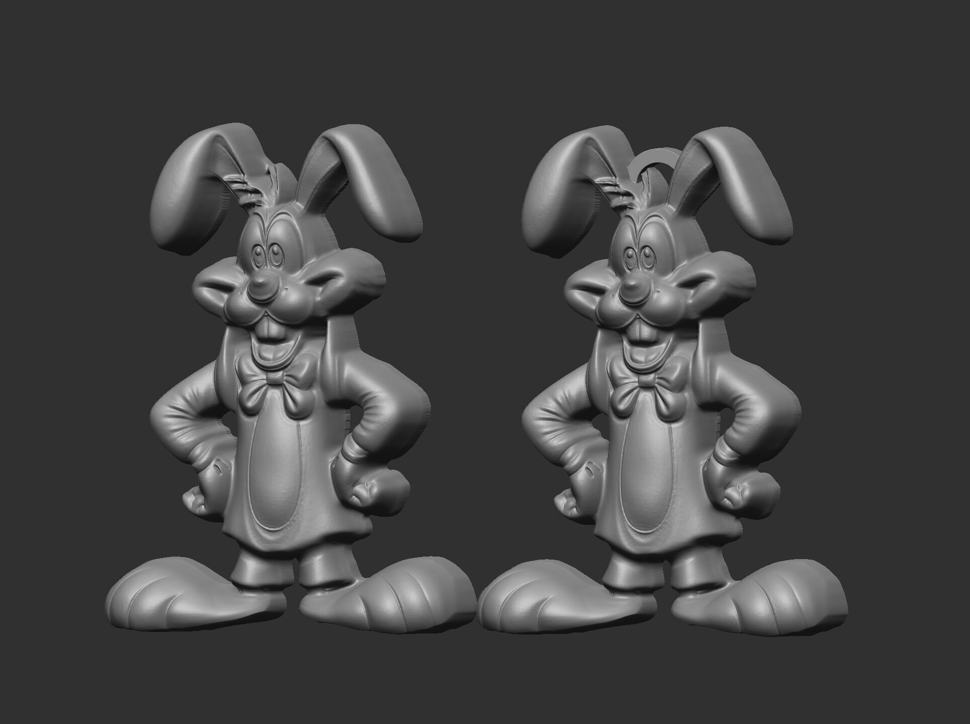Goofy Bunny Easter Decor STL File for 3D Printing 3D print model_26