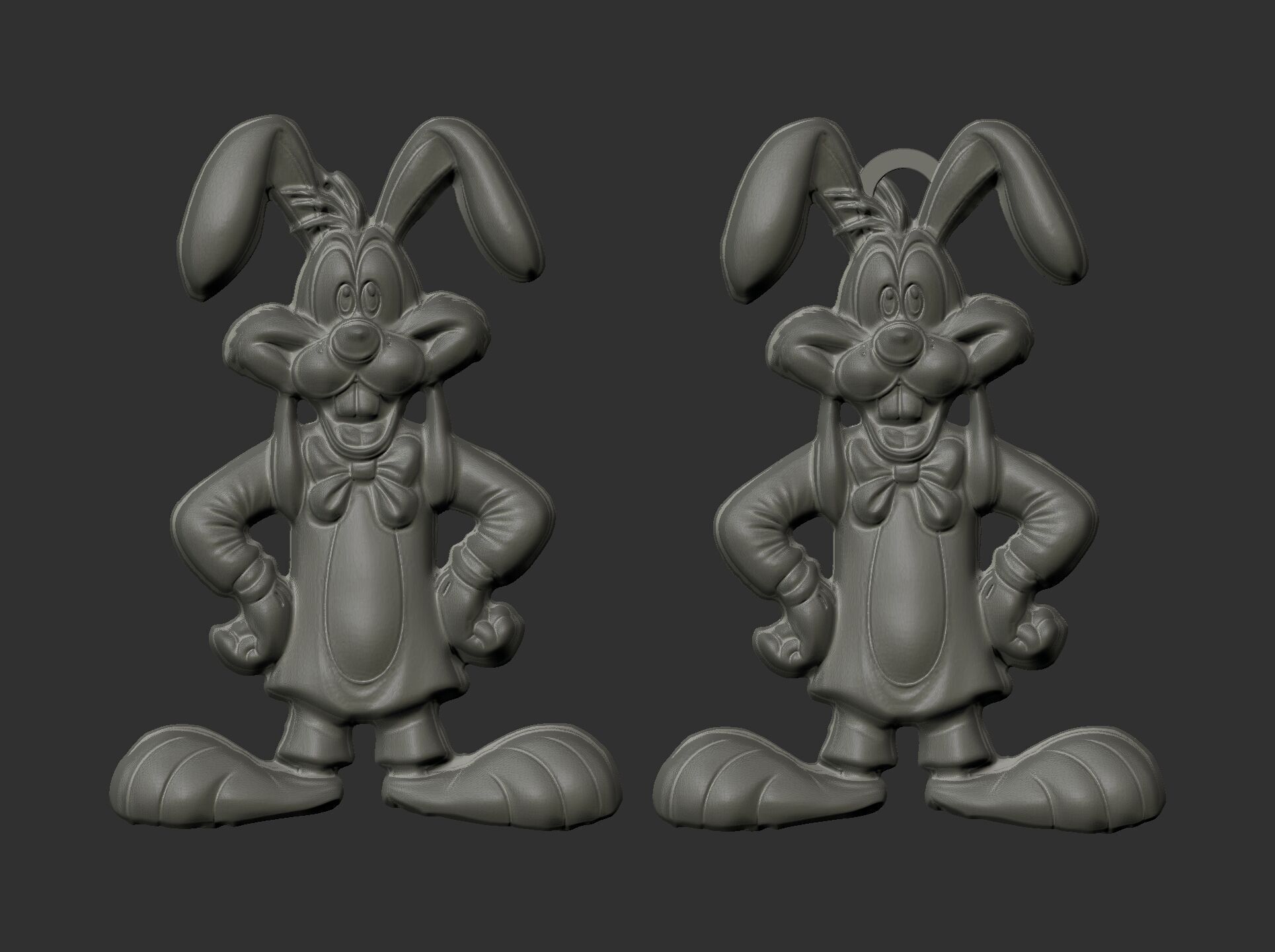 Goofy Bunny Easter Decor STL File for 3D Printing 3D print model_16