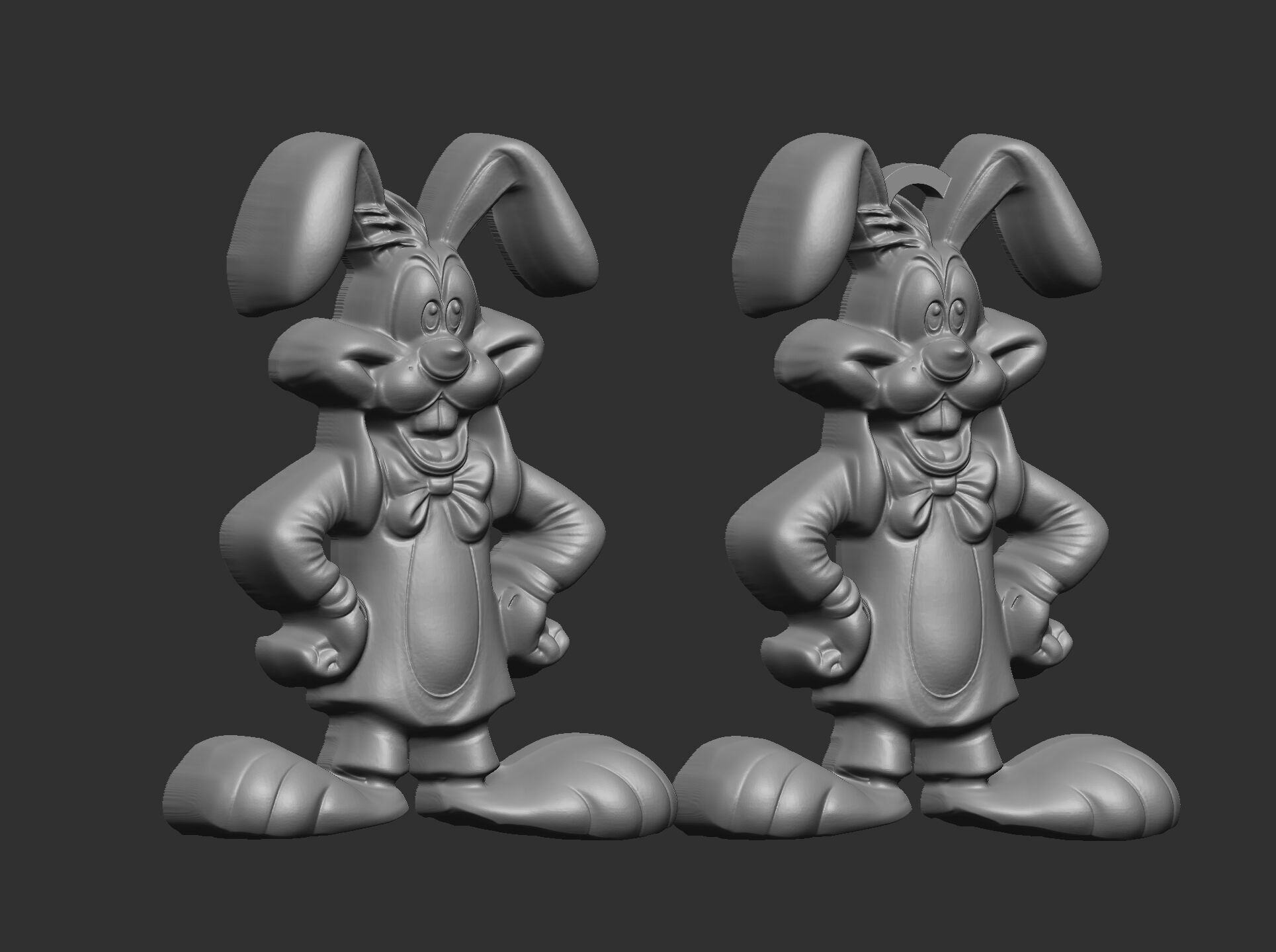 Goofy Bunny Easter Decor STL File for 3D Printing 3D print model_12