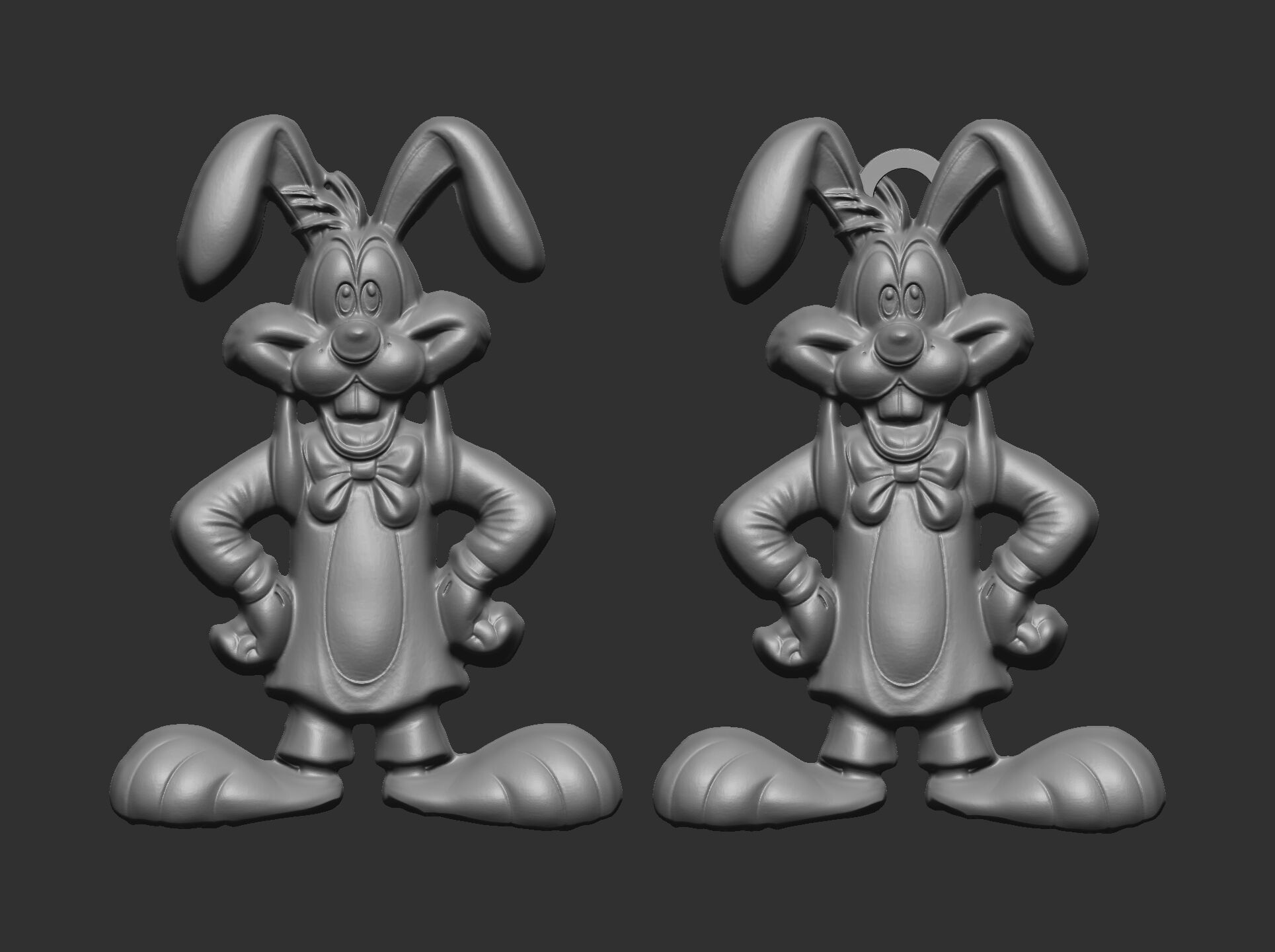 Goofy Bunny Easter Decor STL File for 3D Printing 3D print model_6