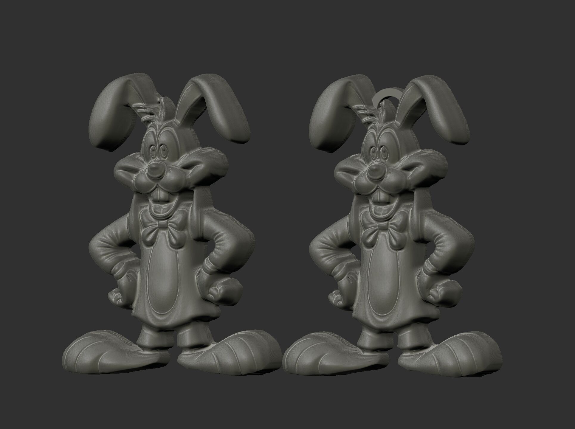 Goofy Bunny Easter Decor STL File for 3D Printing 3D print model_25