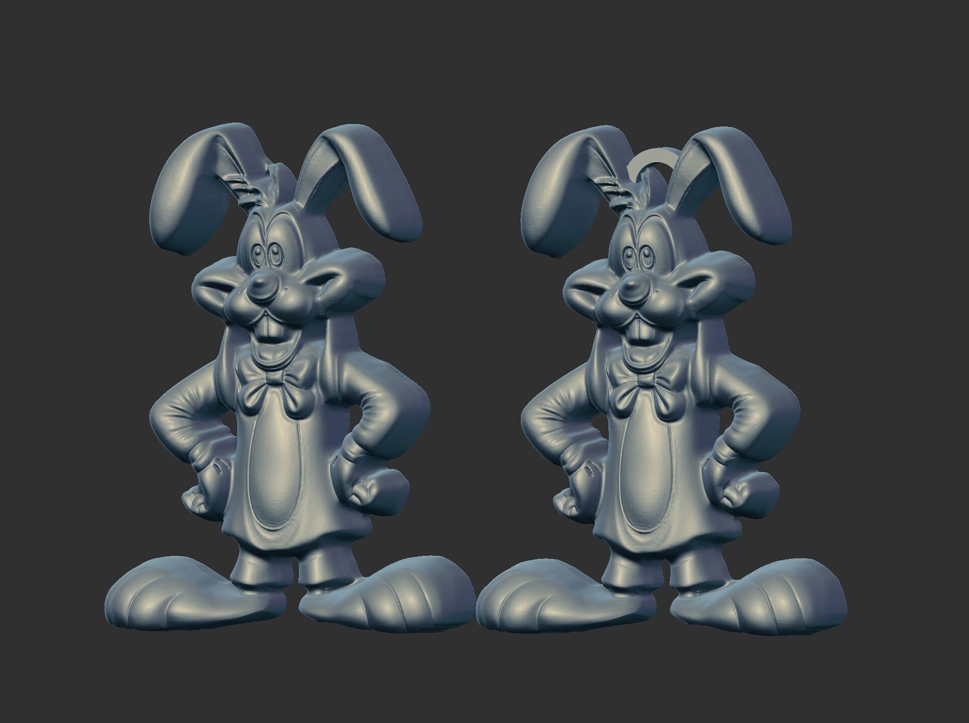 Goofy Bunny Easter Decor STL File for 3D Printing 3D print model_7