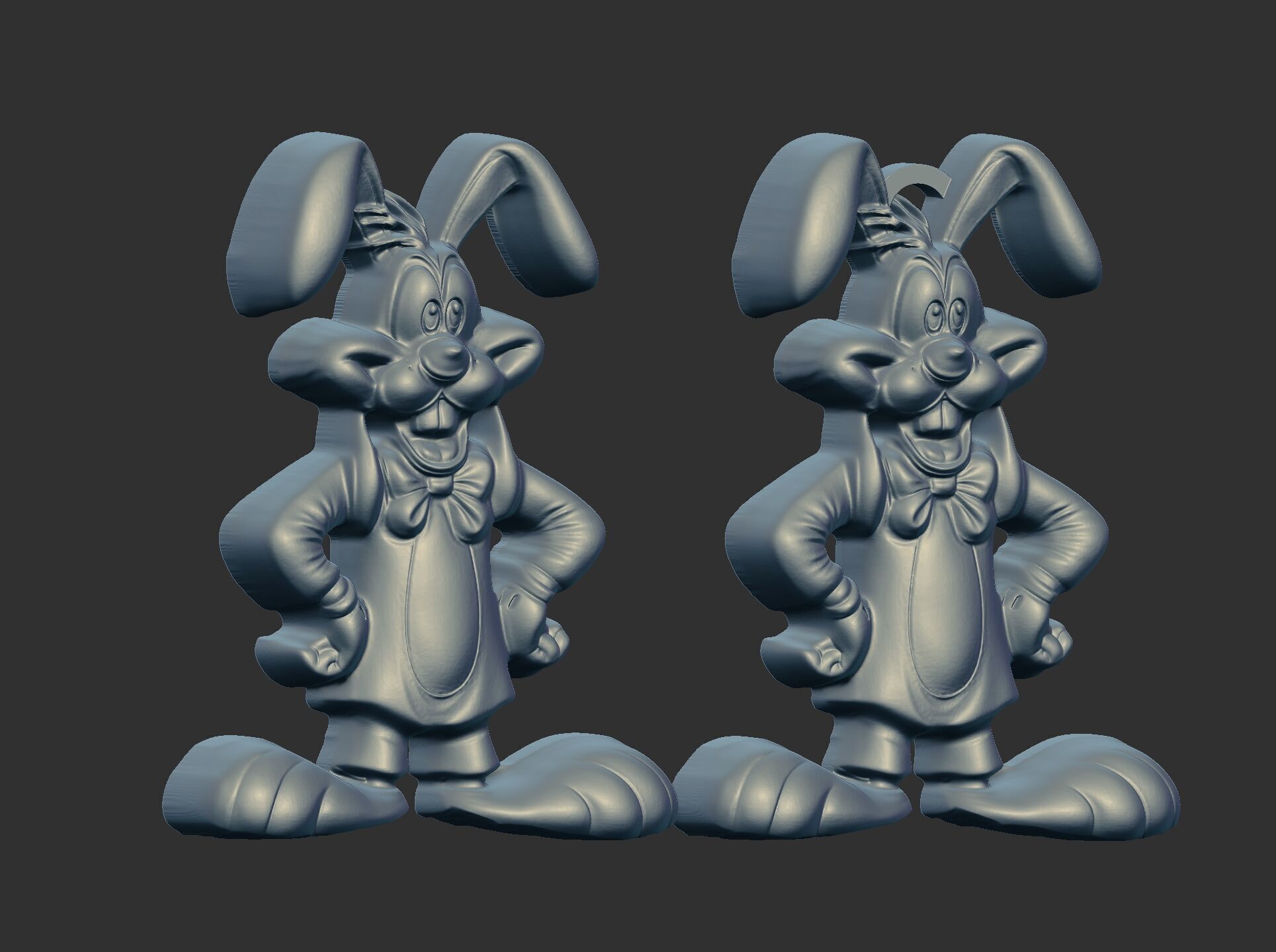 Goofy Bunny Easter Decor STL File for 3D Printing 3D print model_11