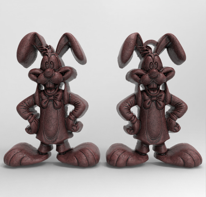 Goofy Bunny Easter Decor STL File for 3D Printing 3D print model_1
