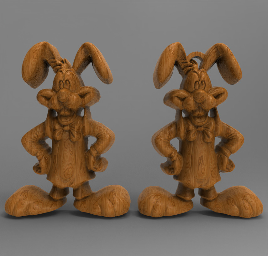 Goofy Bunny Easter Decor STL File for 3D Printing 3D print model_4