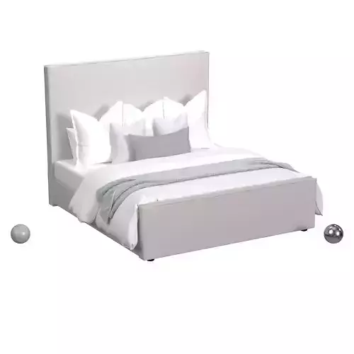 Viv King Upholstered Bed In Linen